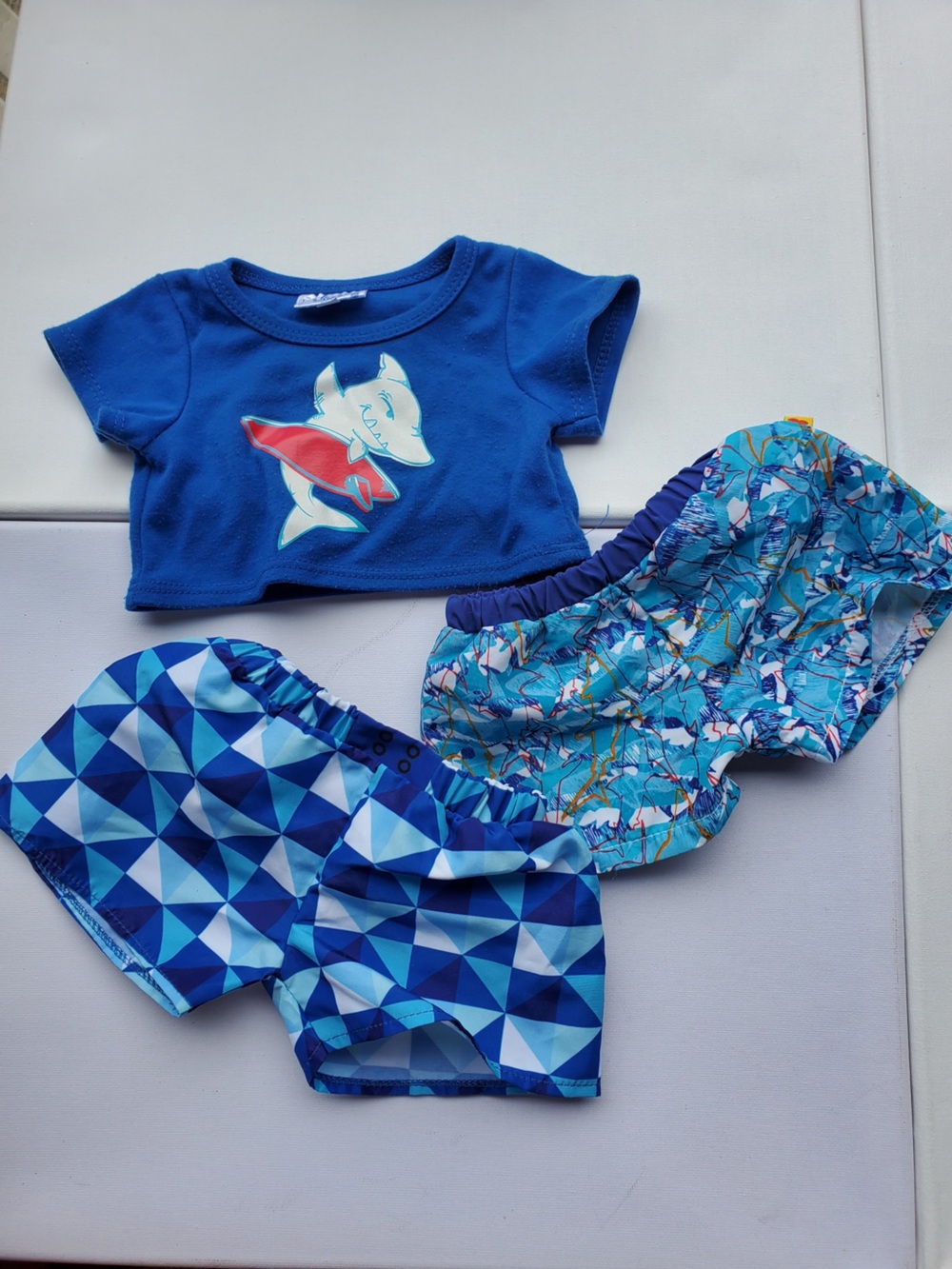 Build-A-Bear Blue Shark Swim Set - Blue and Light Blue